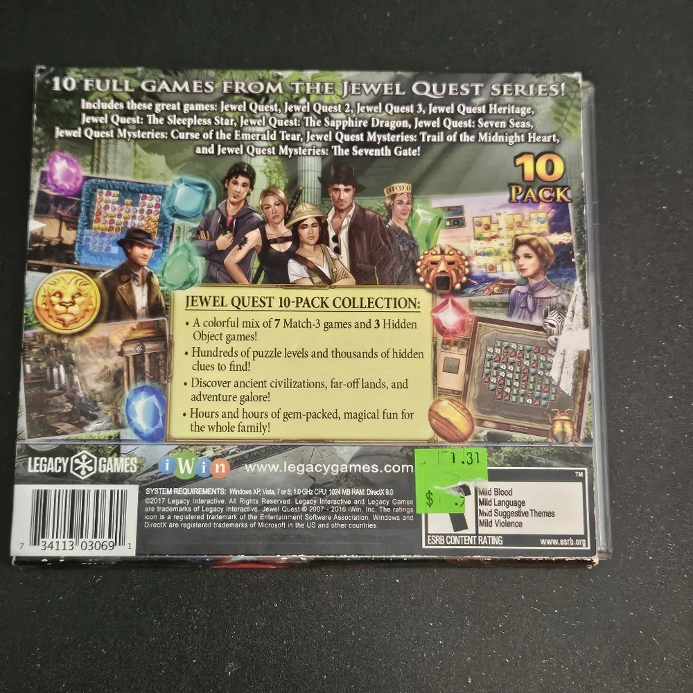 4 Legacy Games PC lot, Supernatural Stories 2 & 3, Jewel Quest, Magical Matches